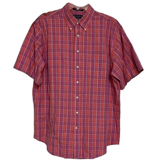 Daniel Cremieux Collection Men's Large Collared Button-Down Plaid Shirt - Picture 3 of 12